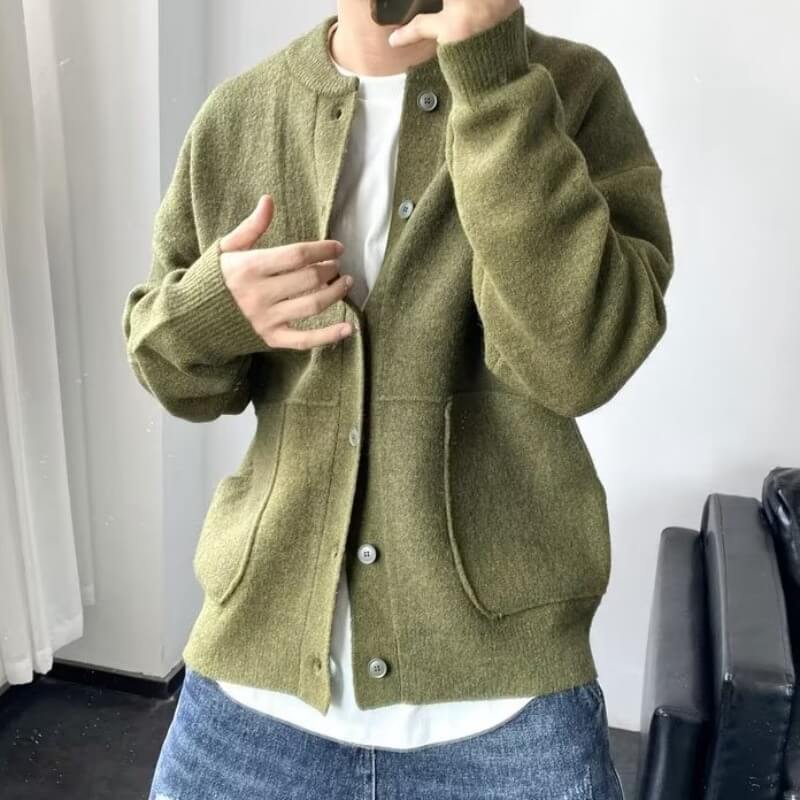 Dario | Men's Elegant Knit Cardigan with Pockets
