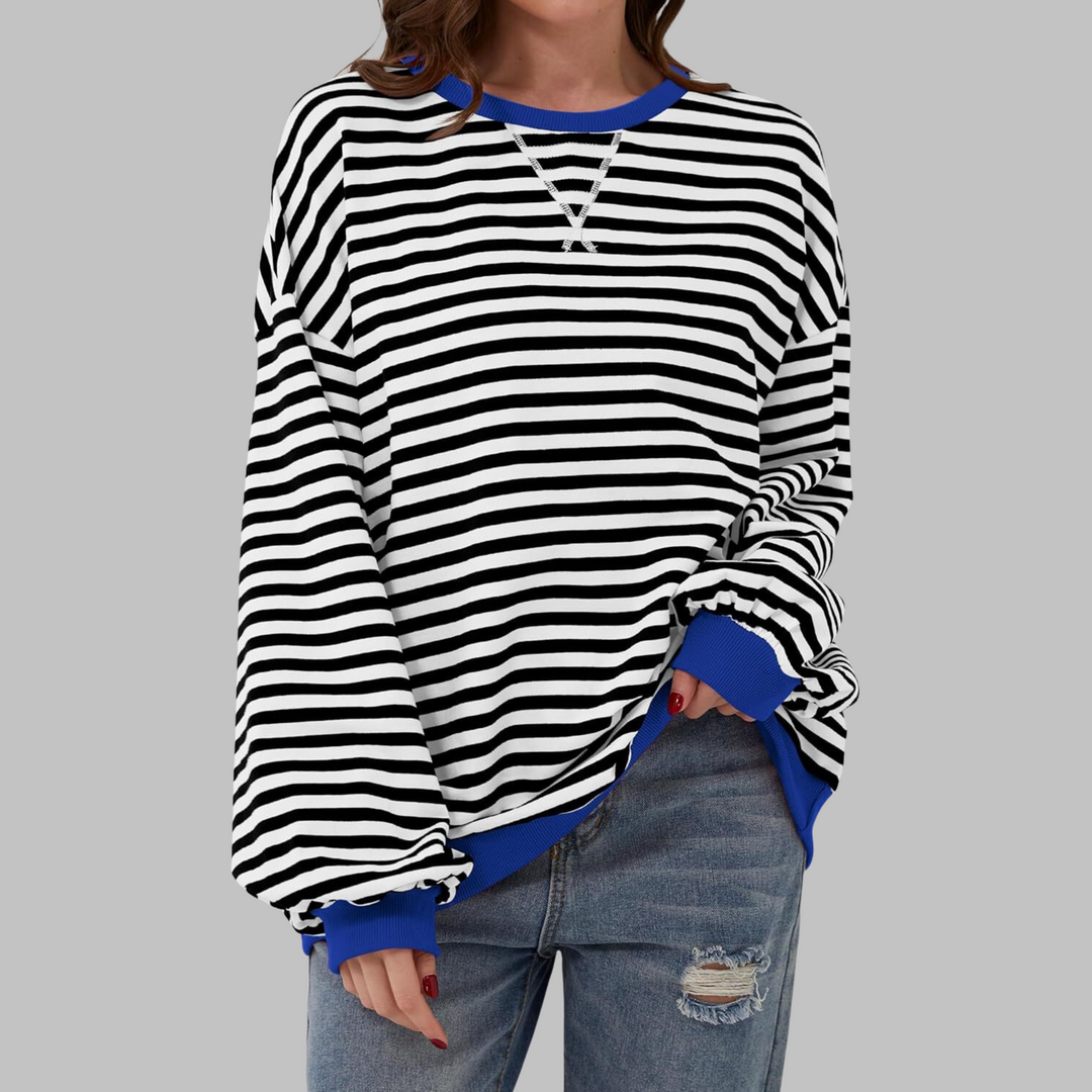 LUKA - Women's Striped Long Sleeve Top — Relaxed Fit