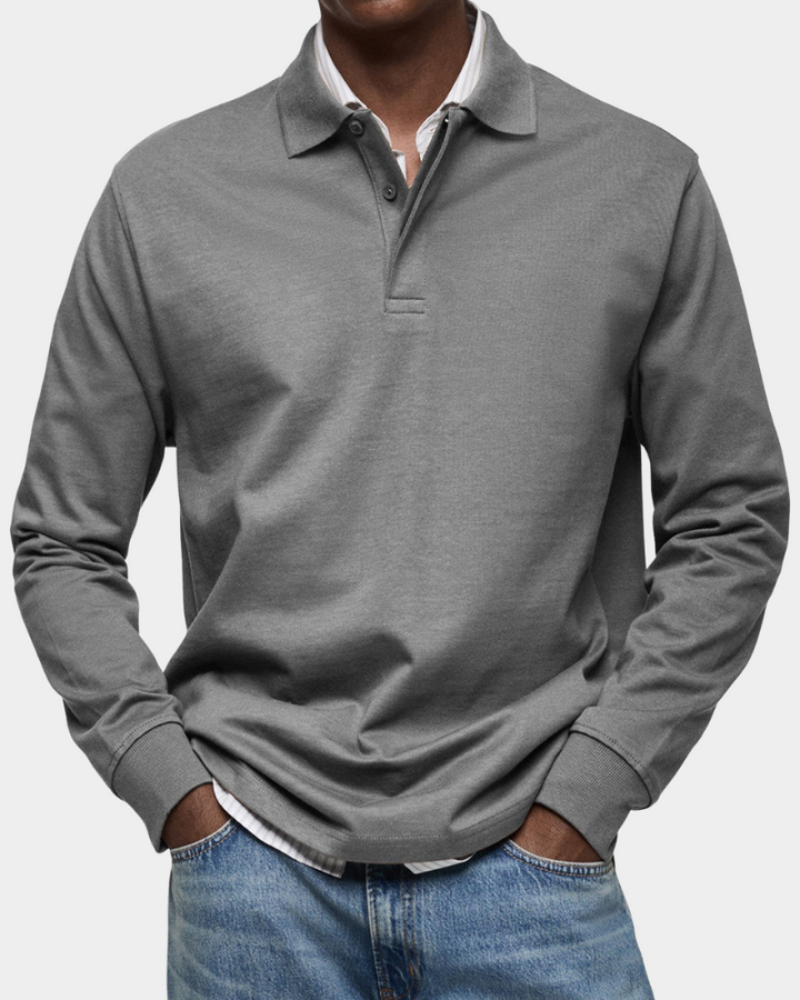 Jeffrey | Men's Classic Long Sleeve Polo Shirt