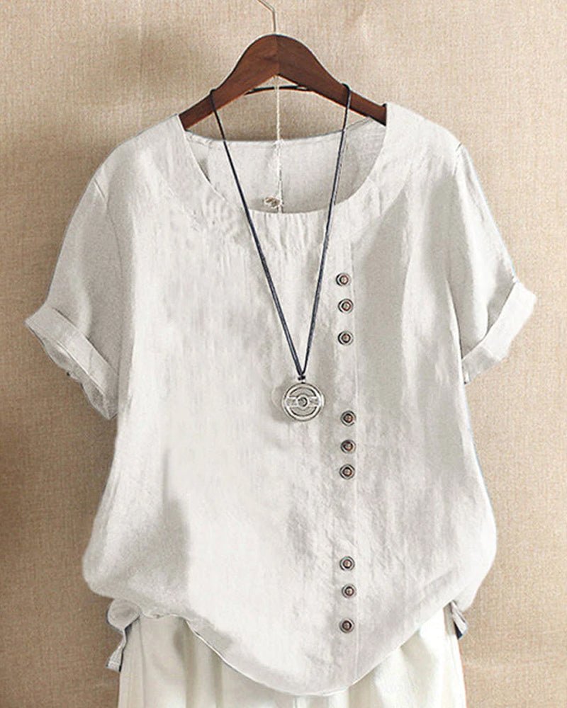 Miranda | Women's Relaxed Fit Summer Tee — High-Low Hem