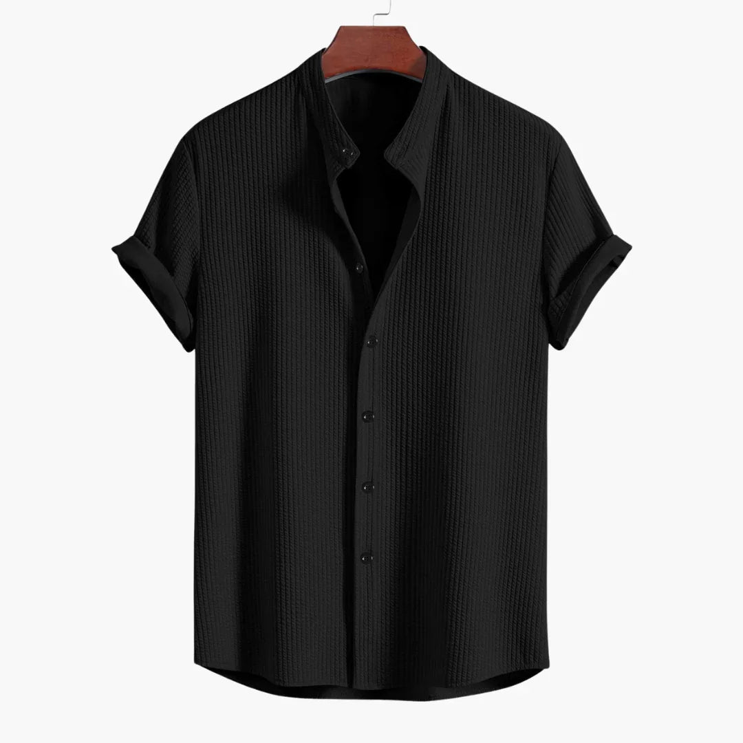 Cyrus | Women's Structured Stand-Collar Shirt — Elegant Fit