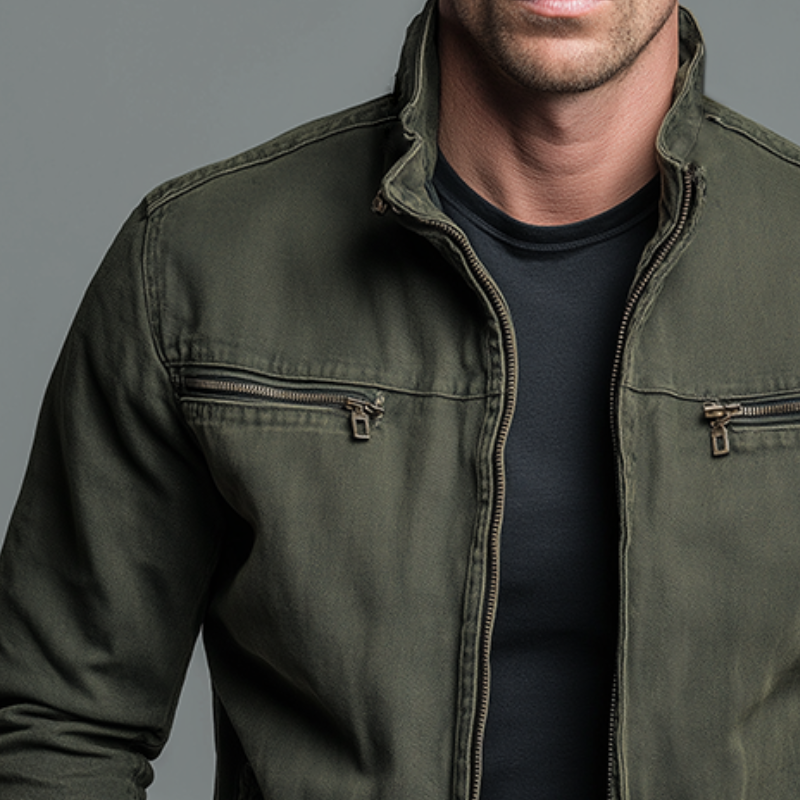 Marion - Men's Vintage Zip Jacket — Relaxed Casual Fit