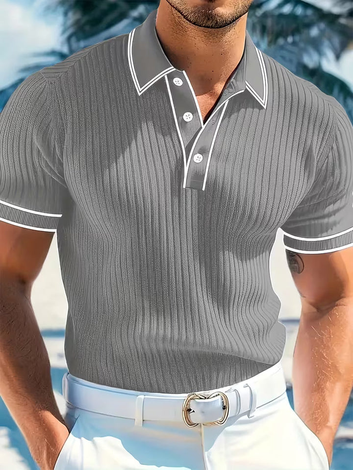 Logan | Men's Color-Blocked Short Sleeve Polo Shirt