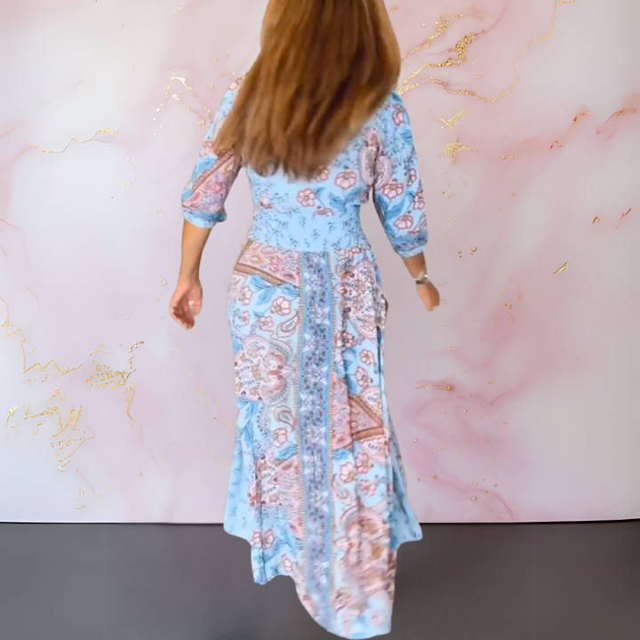 Marga | Women's Elegant V-Neck Maxi Dress for Summer