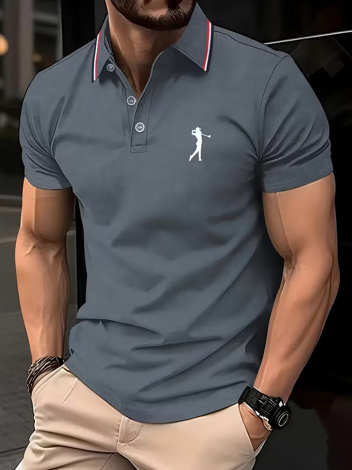 Arnold | Men's Casual Golf Print Short-Sleeve Shirt