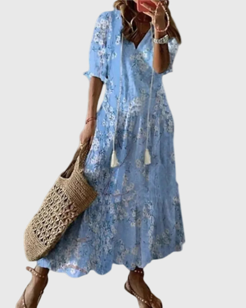 Amalia | Women's Boho Vintage Maxi Dress — Summer Style