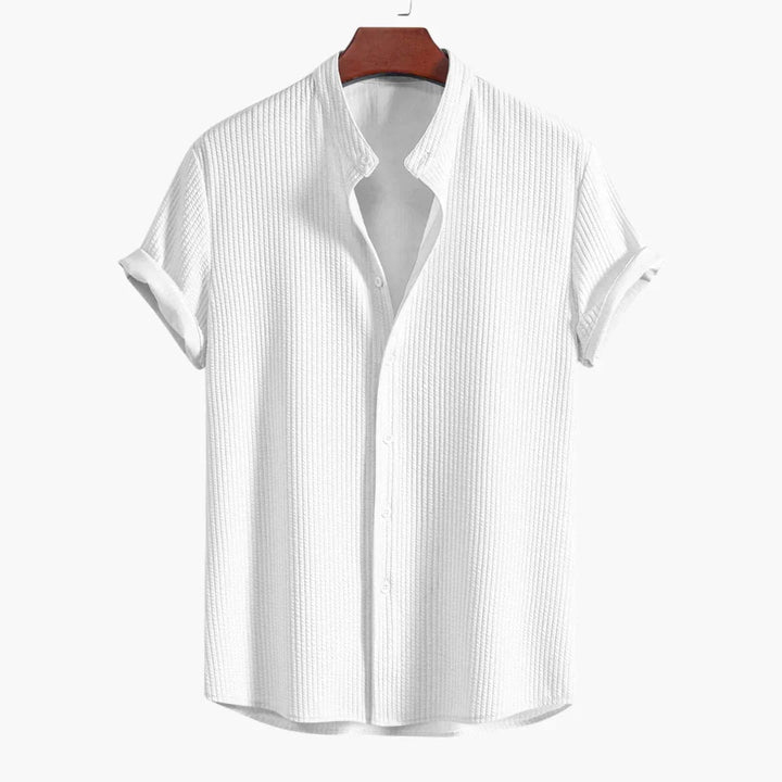 Cyrus | Women's Structured Stand-Collar Shirt — Elegant Fit