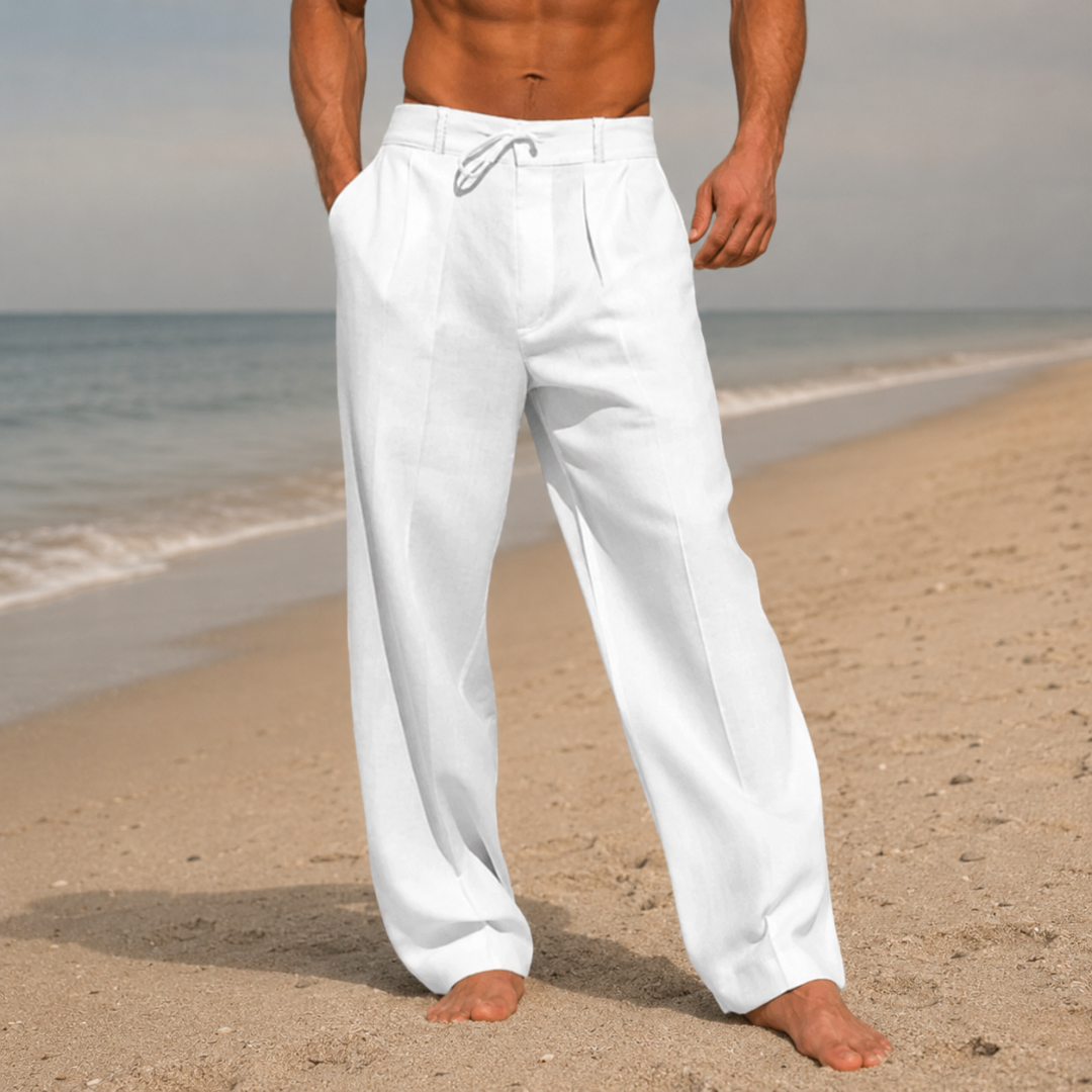 Jasper | Men's Tailored Summer Trousers — Straight Leg