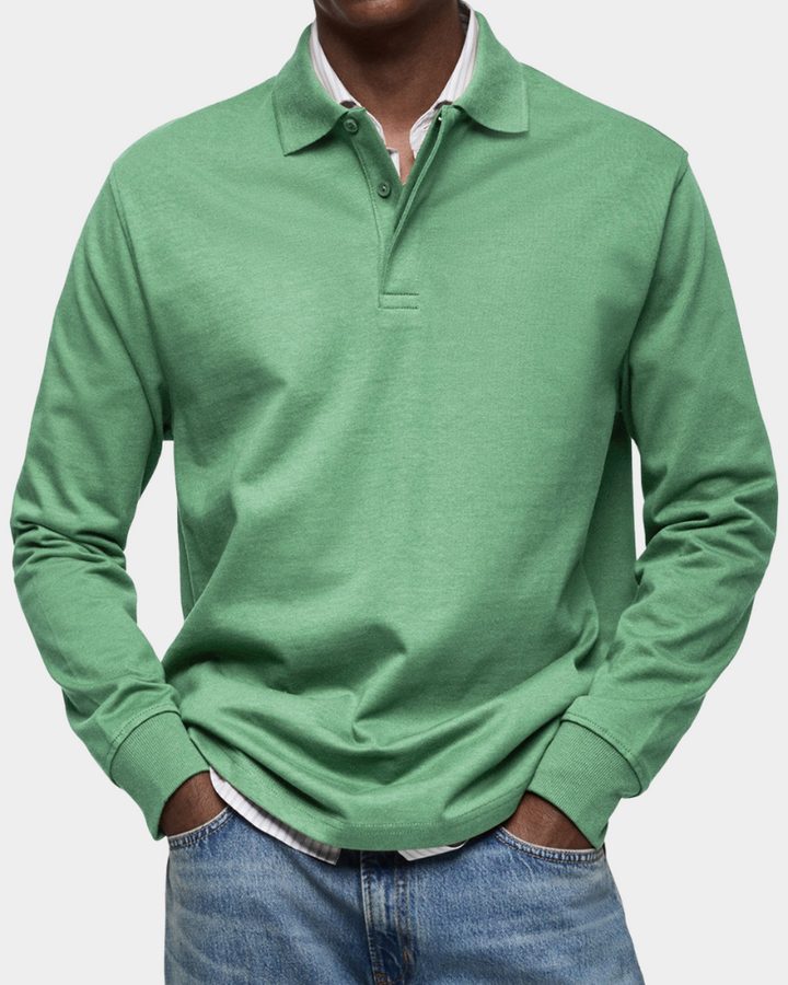 Jeffrey | Men's Classic Long Sleeve Polo Shirt