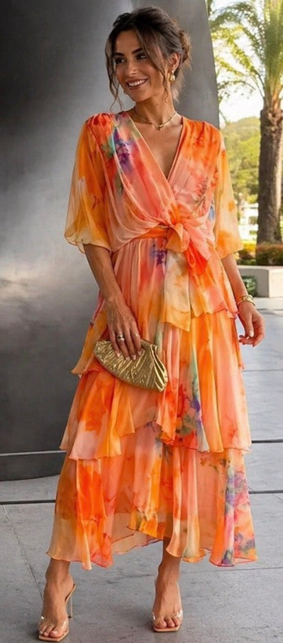 Isabella| Layered Floral Sun Dress