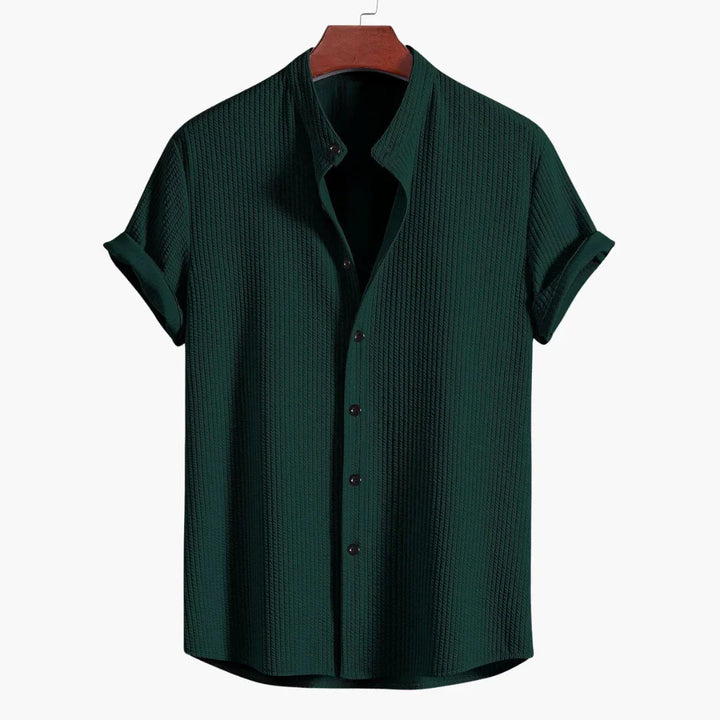 Cyrus | Women's Structured Stand-Collar Shirt — Elegant Fit