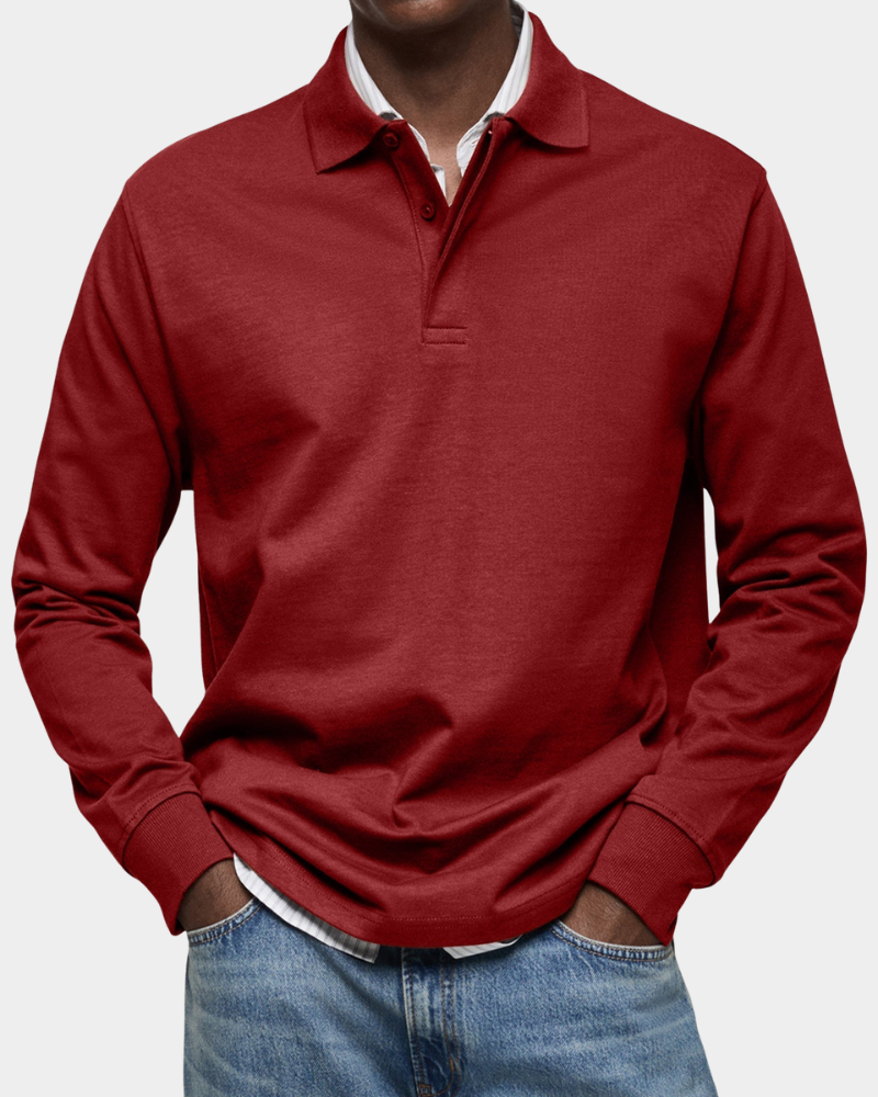 Jeffrey | Men's Classic Long Sleeve Polo Shirt