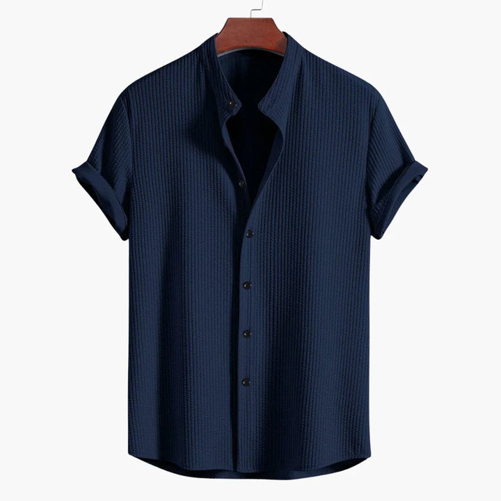 Cyrus | Women's Structured Stand-Collar Shirt — Elegant Fit