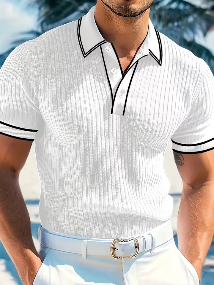 Logan | Men's Color-Blocked Short Sleeve Polo Shirt