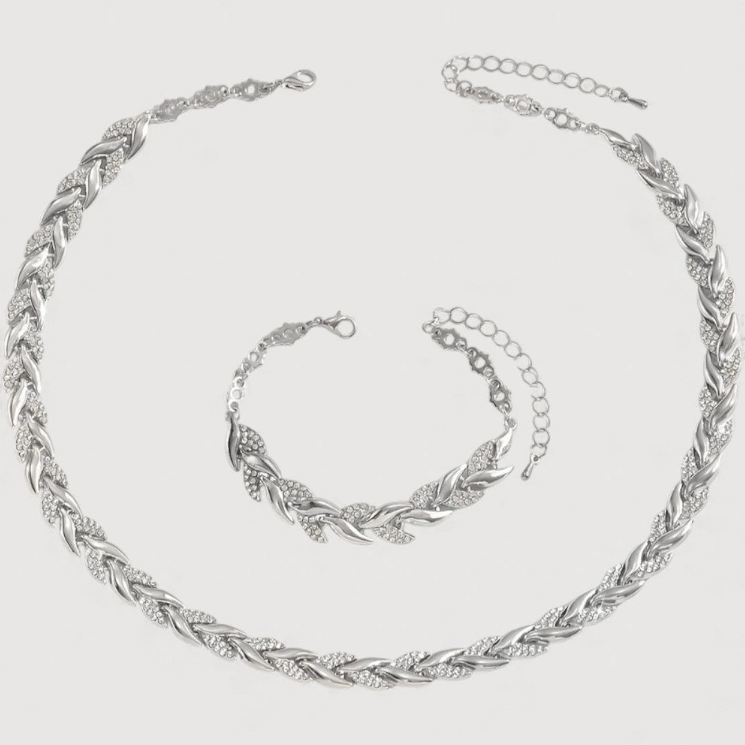 Claudine – Women's Luxe Matching Necklace & Bracelet Set