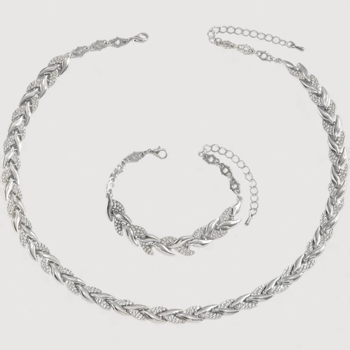 Claudine – Women's Luxe Matching Necklace & Bracelet Set