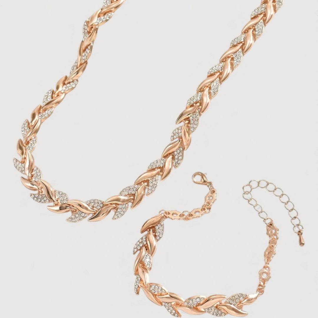 Claudine – Women's Luxe Matching Necklace & Bracelet Set