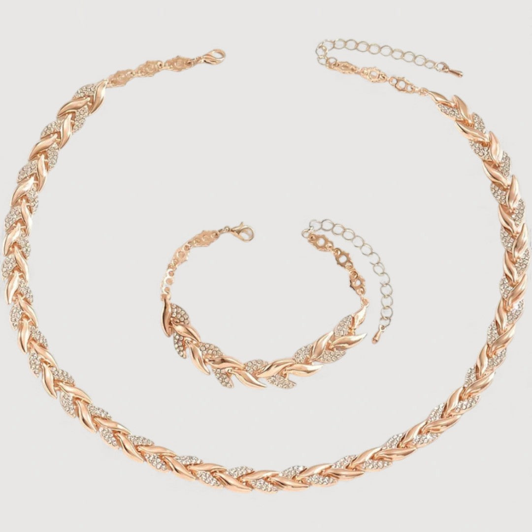 Claudine – Women's Luxe Matching Necklace & Bracelet Set