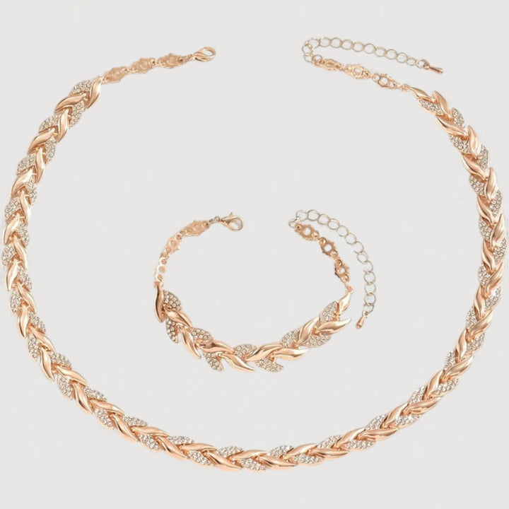 Claudine – Women's Luxe Matching Necklace & Bracelet Set