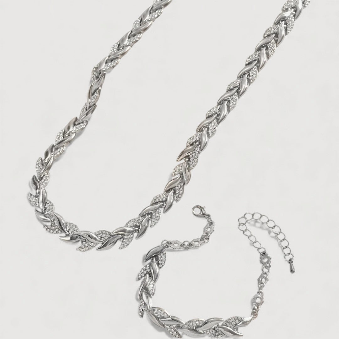 Claudine – Women's Luxe Matching Necklace & Bracelet Set