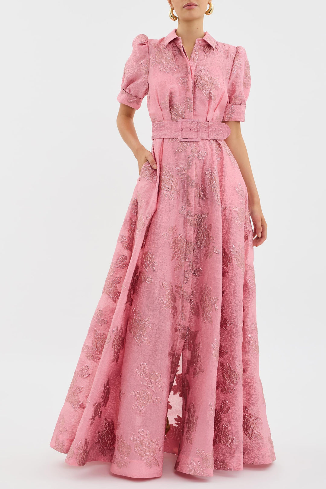 Anabella™ | Women's Floral Puff Sleeve Midi Dress