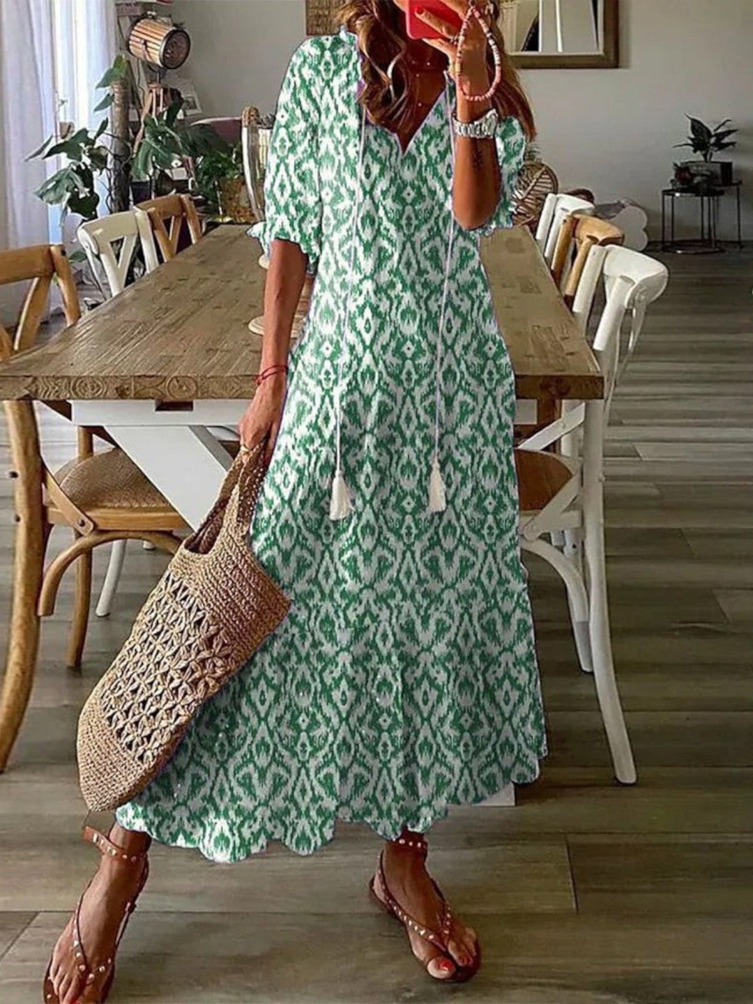 Avery | Women's Boho V-Neck Flowy Summer Dress