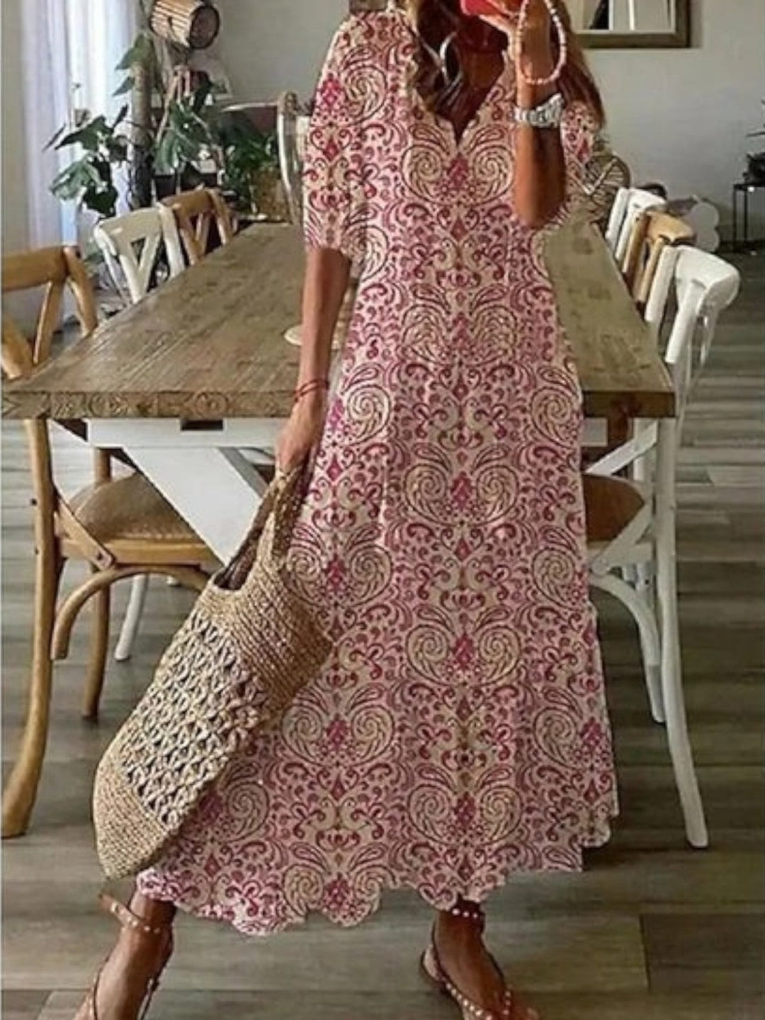 Avery | Women's Boho V-Neck Flowy Summer Dress