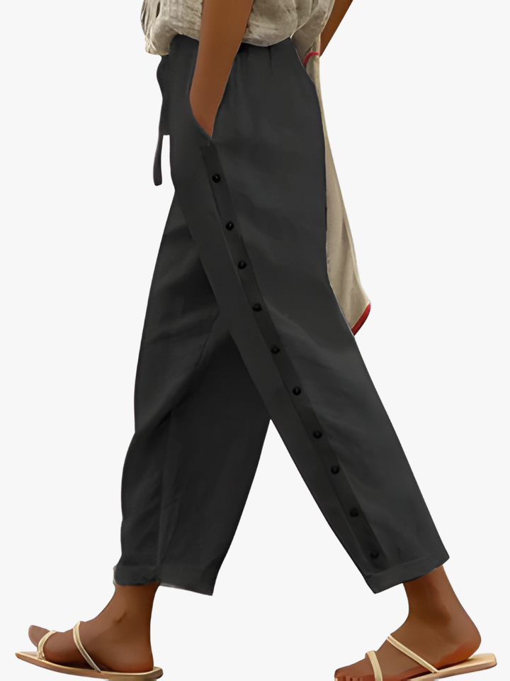 Celine - Women's Relaxed Straight-Leg Casual Trousers