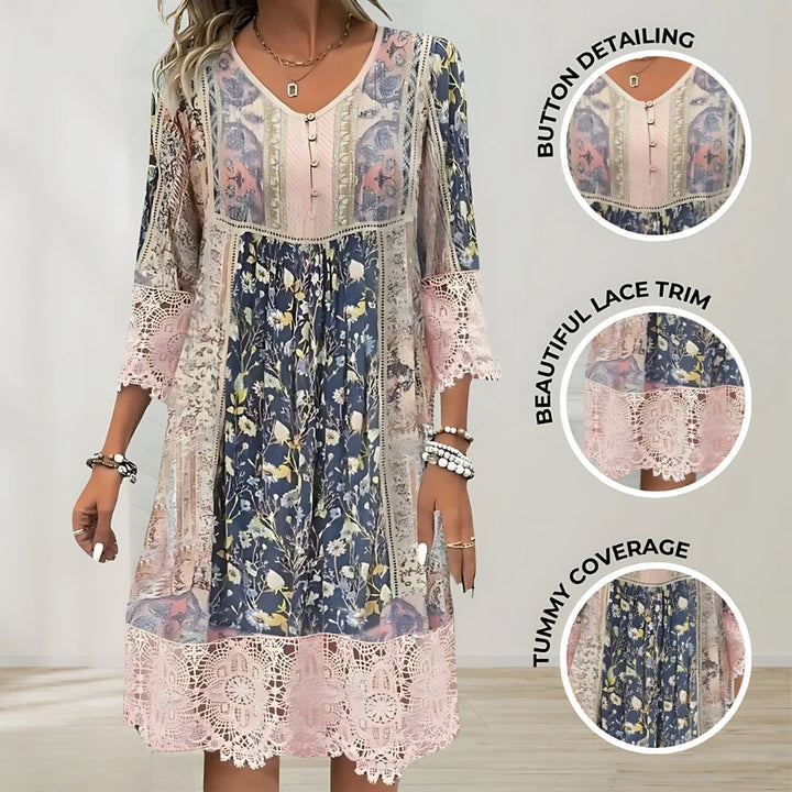 Naya | Women's Boho Floral Maxi Dress — Relaxed Fit