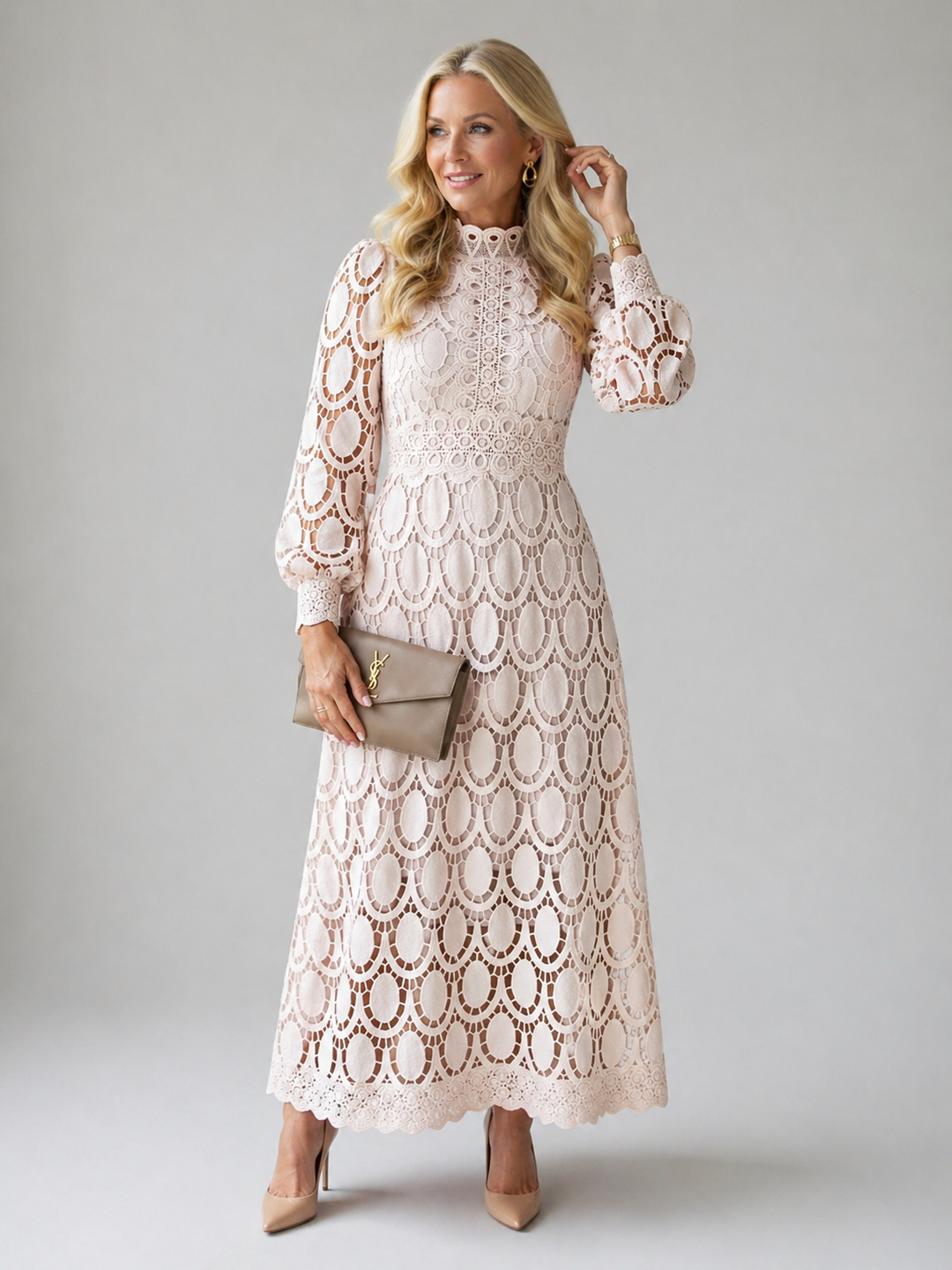 Evelyn | Lace Midi Dress