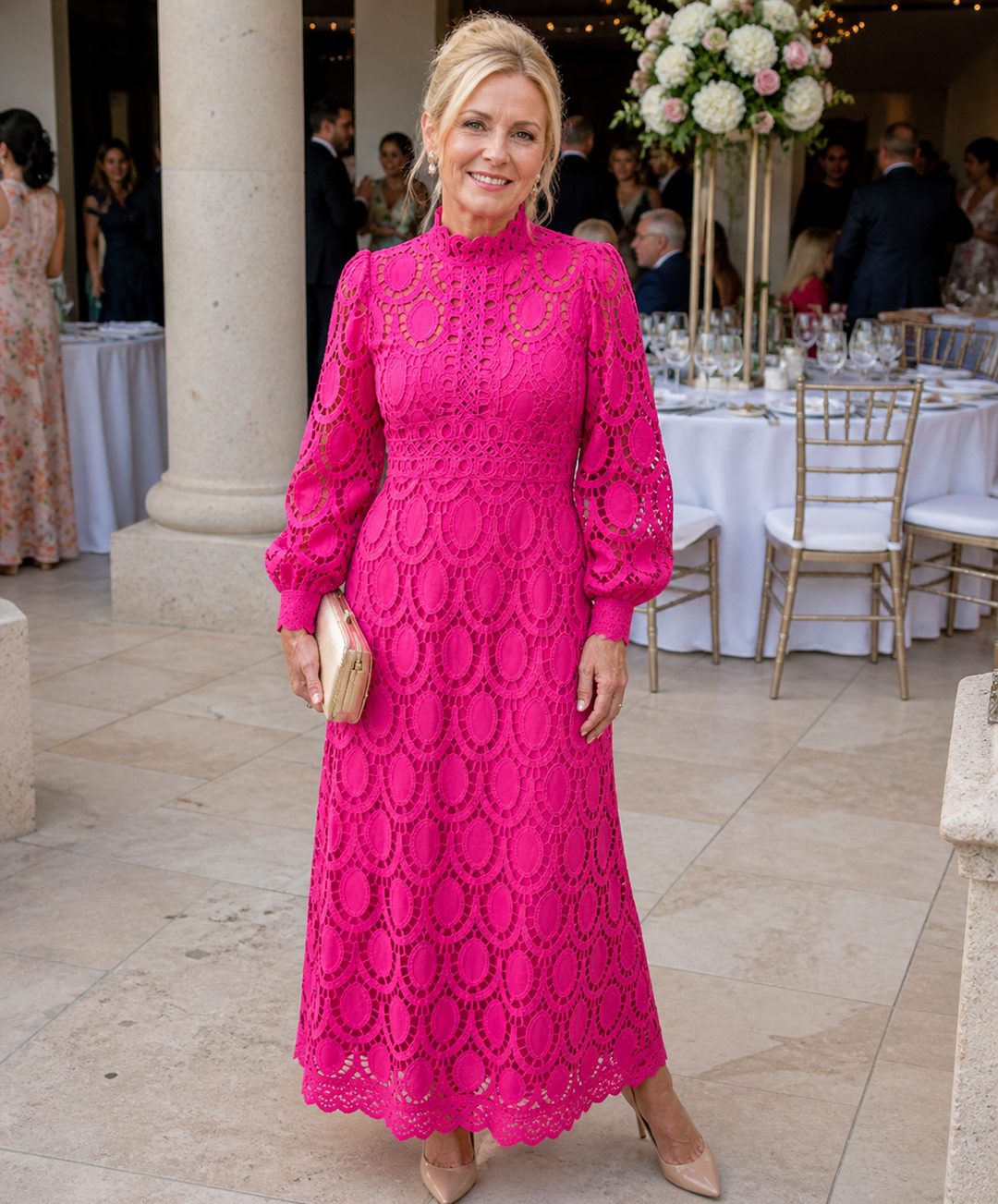Evelyn | Lace Midi Dress