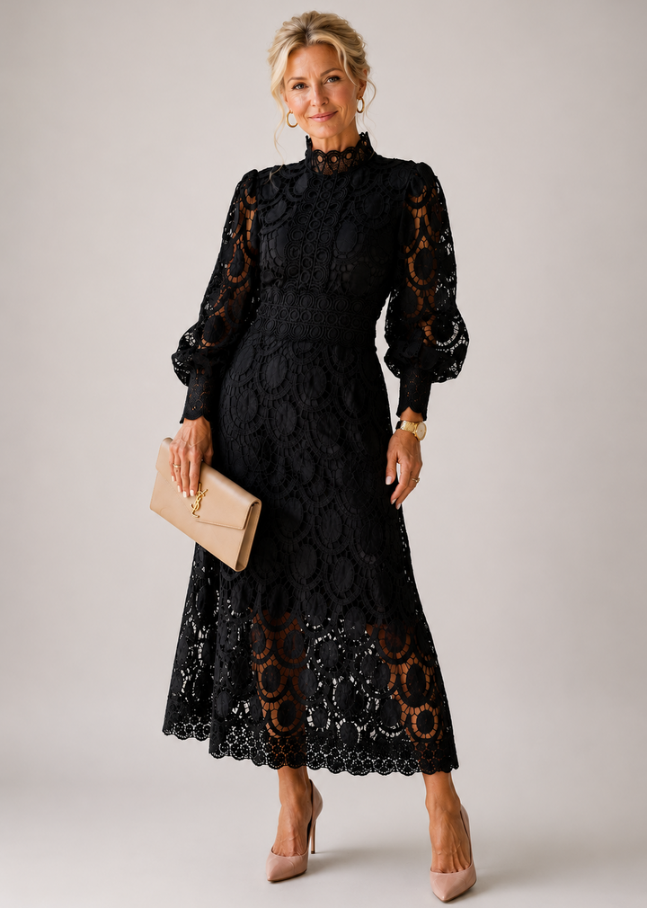 Evelyn | Lace Midi Dress