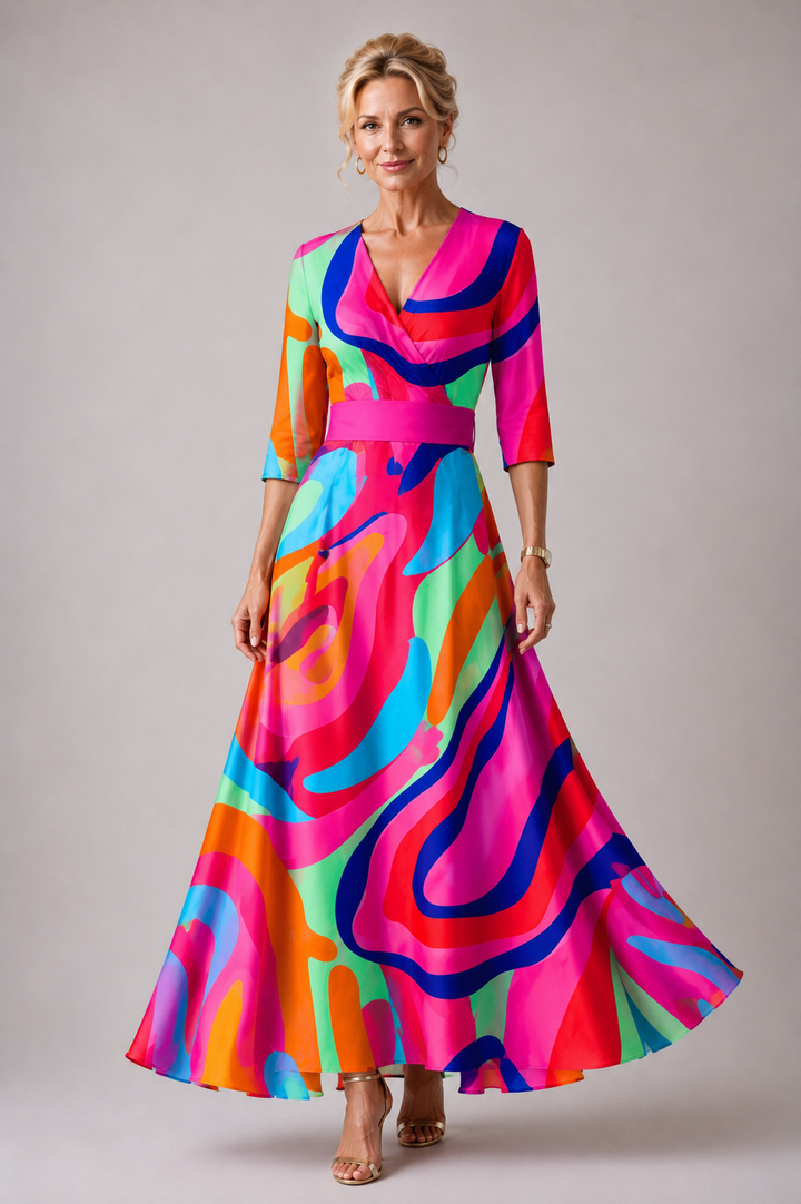 Ava  | Comfortable dress for every day with V-neck
