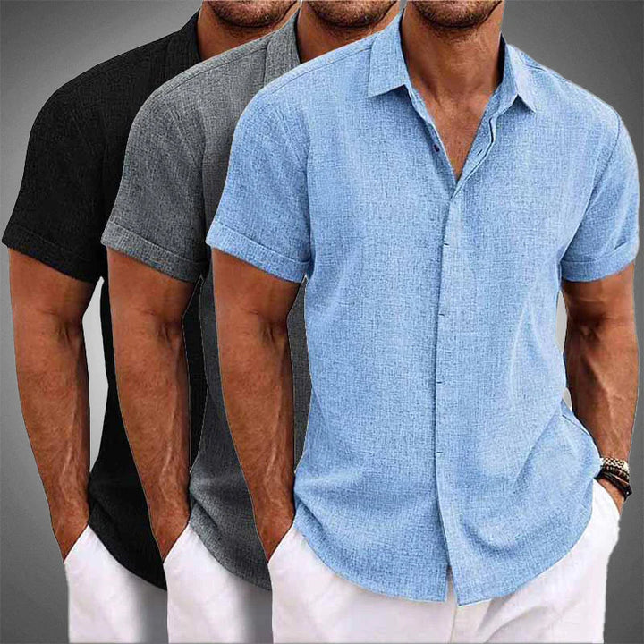 Nathan | Men's Short-Sleeve Woven Shirt — Summer Ready