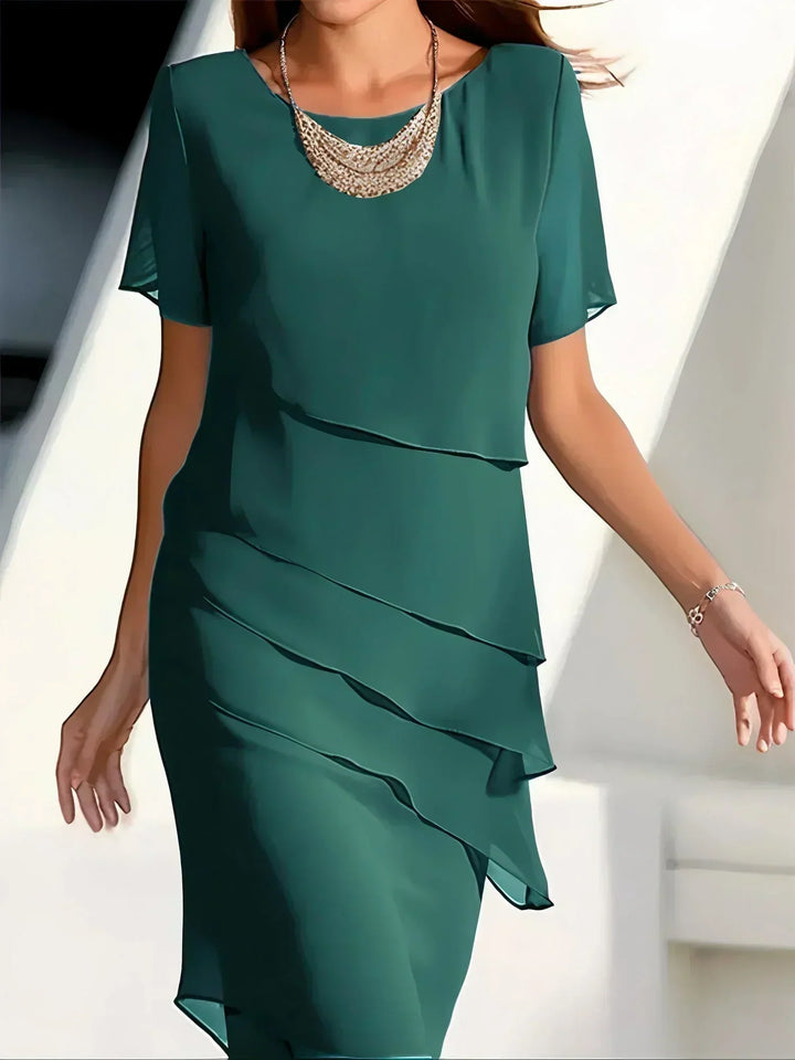 Pamela | Women's Elegant Layered Dress — Timeless Style