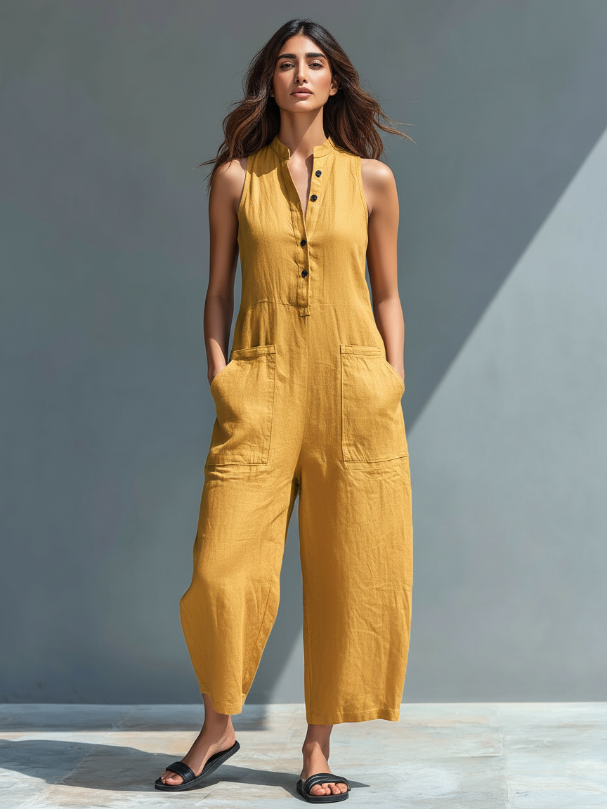 Lucinda | Women's Sleeveless Jumpsuit — Relaxed Elegant Fit
