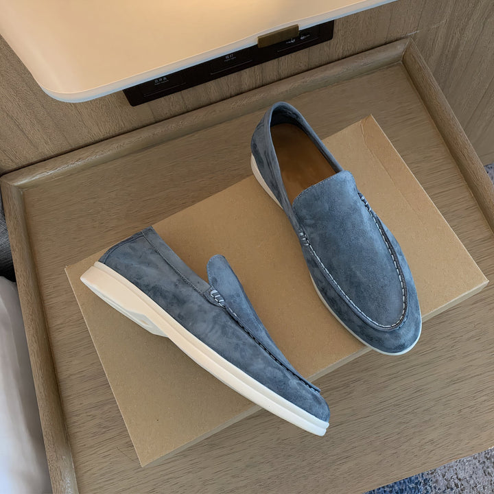Logan™ | Suede Slip-On Loafer with White Sole