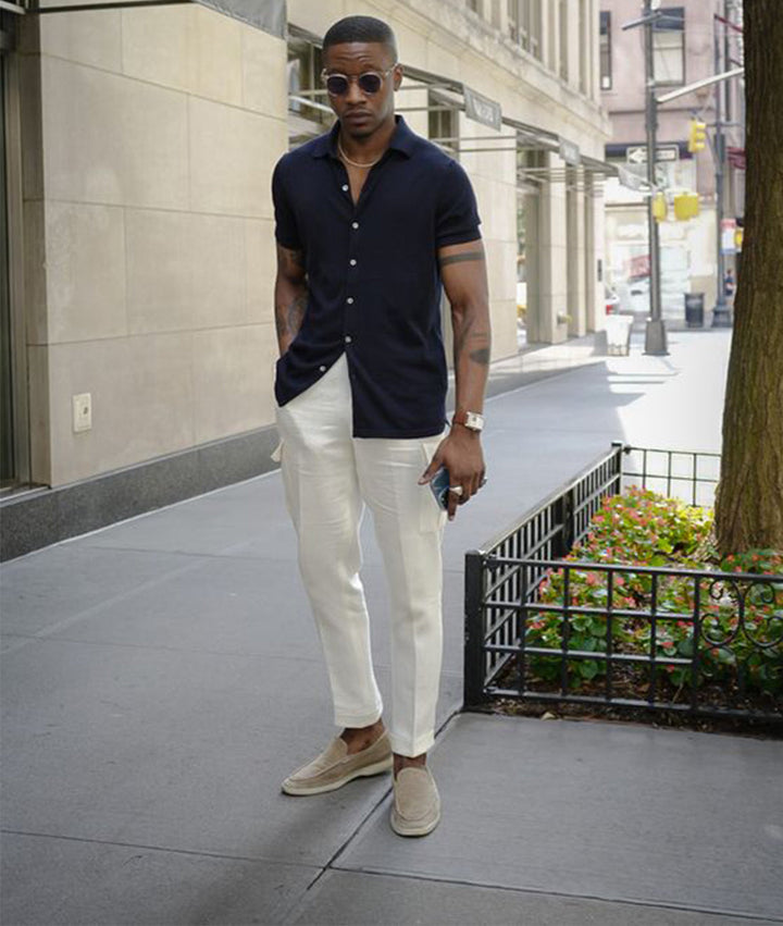 Logan™ | Suede Slip-On Loafer with White Sole