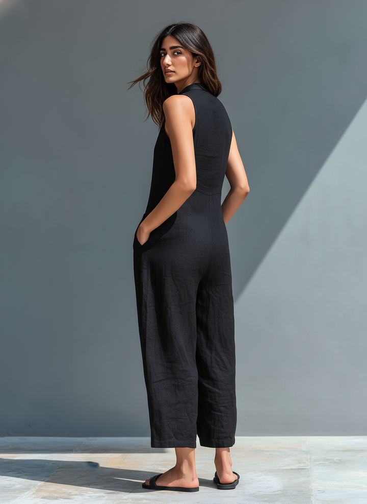 Lucinda | Women's Sleeveless Jumpsuit — Relaxed Elegant Fit