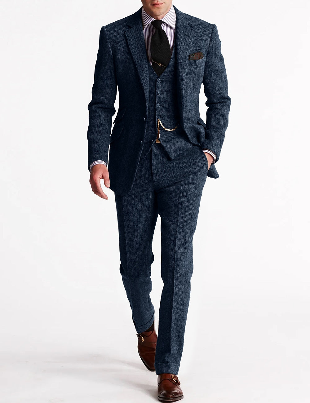 Percival | Men's Three-Piece Tweed Suit for Formal Occasions