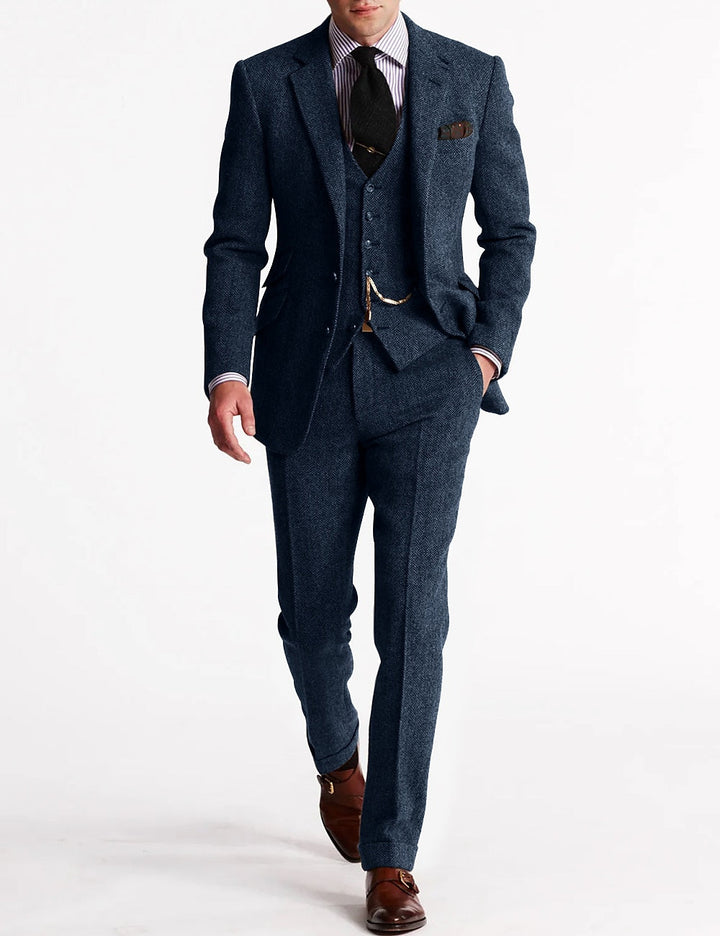 Percival | Men's Three-Piece Tweed Suit for Formal Occasions