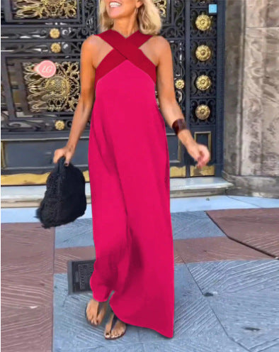 DELPHINE | Women's Crossed-Neckline Dress — Airy Summer