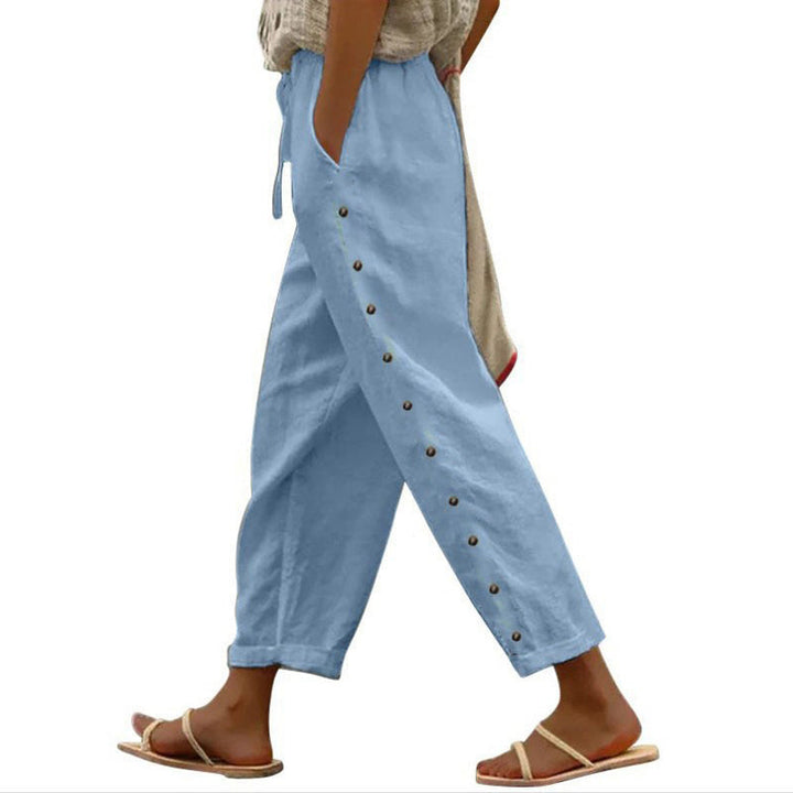 Celine - Women's Relaxed Straight-Leg Casual Trousers