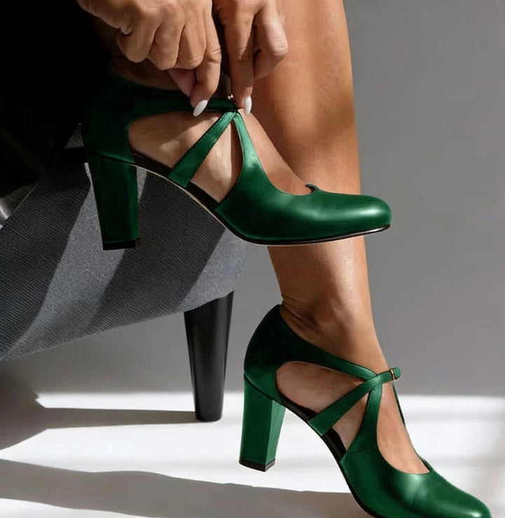 Camille - Women's Elegant Comfort Block Heel Shoes