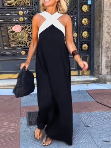 DELPHINE | Women's Crossed-Neckline Dress — Airy Summer