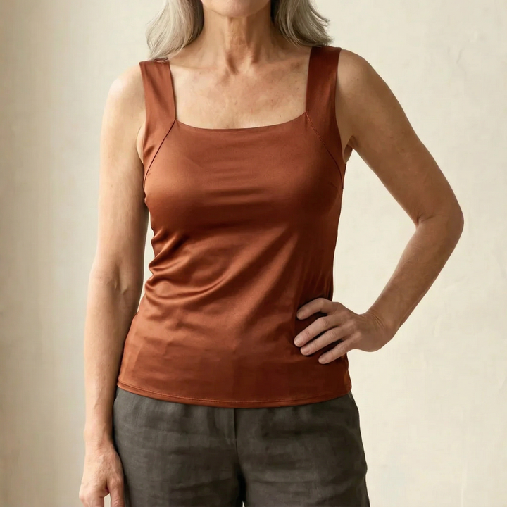 Roxanne | Women's Built-In Bra Tank Top — All-Day Support