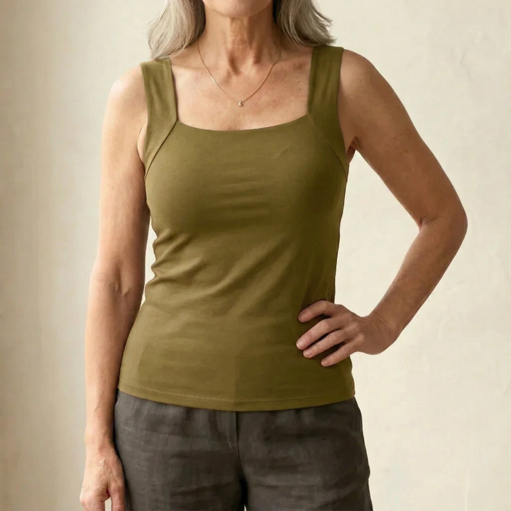 Roxanne | Women's Built-In Bra Tank Top — All-Day Support