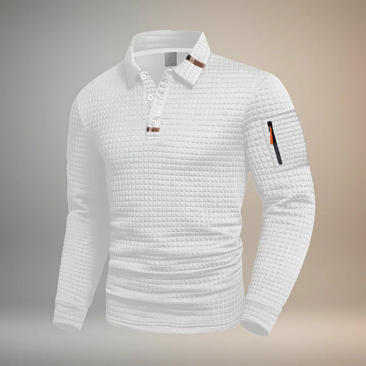 Linden - Women's Textured Polo Shirt — Elegant Comfort