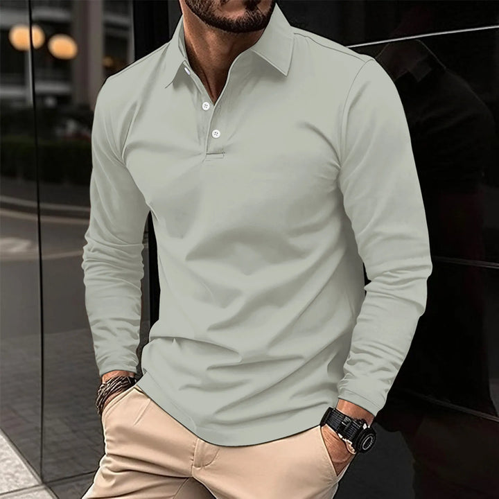 Luca | Men's Classic Long-Sleeve Polo Shirt — Relaxed Fit