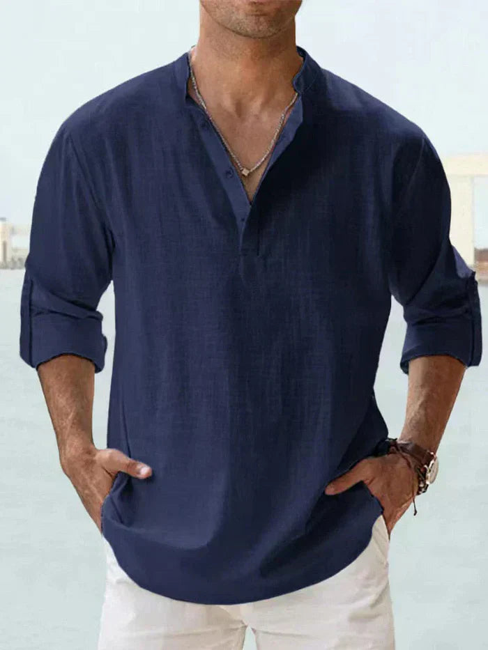Joshua | Men's Relaxed Long Sleeve Shirt — All-Season